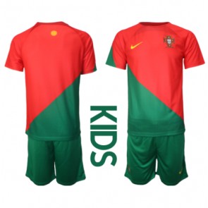 Maillot de foot le Portugal Domicile enfant Monde 2022 Manches Courte (+ pantalon court)